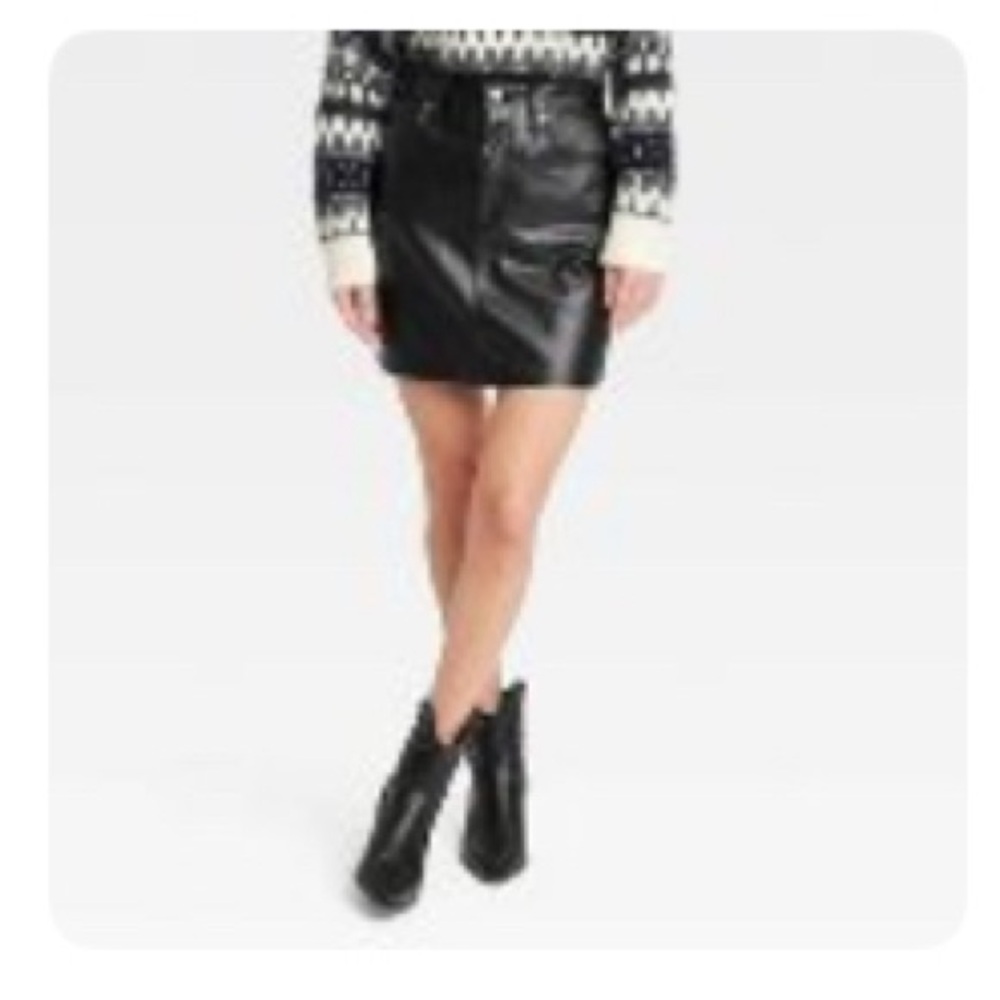 Black Leather Skirt